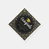 Serviette En Papier Félicitations à chaque année Graduate Gold Confett (Coin)