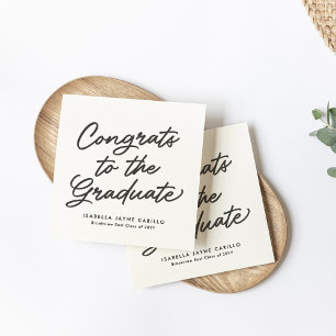 Serviette En Papier Félicitations à la fête de graduation simple