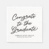 Serviette En Papier Félicitations à la fête de graduation simple (Devant)