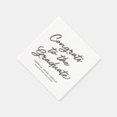 Serviette En Papier Félicitations à la fête de graduation simple (Coin)