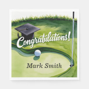 Serviette En Papier Félicitations à la Fête de la Graduation Golf sur 