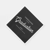 Serviette En Papier Félicitations à la fête de reconnaissance Noir Bla (Coin)