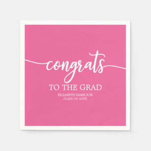 Serviette En Papier Félicitations À La Grad Chic Calligraphy Graduatio