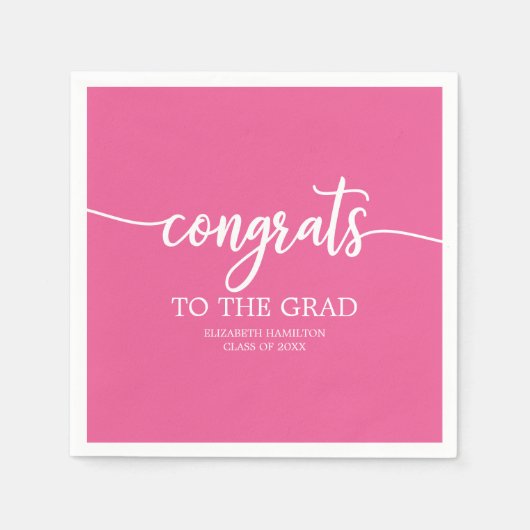 Serviette En Papier Félicitations À La Grad Chic Calligraphy Graduatio (Devant)