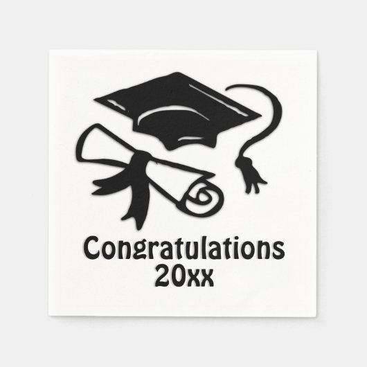 Serviette En Papier Félicitations à la graduation (Devant)