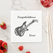 Serviette En Papier Félicitations à la guitare électrique (En situation)