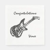 Serviette En Papier Félicitations à la guitare électrique (Devant)