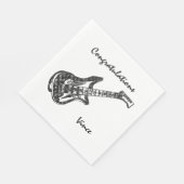 Serviette En Papier Félicitations à la guitare électrique (Coin)