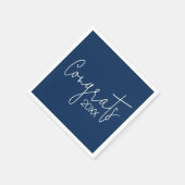 Serviette En Papier Félicitations À La Marine (Coin)