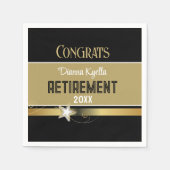 Serviette En Papier Félicitations à la retraite ! Customisé, classique (Devant)