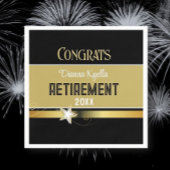 Serviette En Papier Félicitations à la retraite ! Customisé, classique
