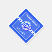 Serviette En Papier Félicitations à la retraite ! fête personnalisée (Coin)