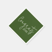 Serviette En Papier Félicitations À L'Écologie (Coin)