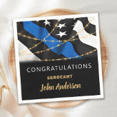 Serviette En Papier Félicitations à l'équipe de promotion des policier