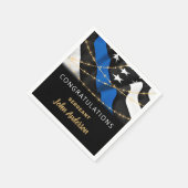 Serviette En Papier Félicitations à l'équipe de promotion des policier (Coin)