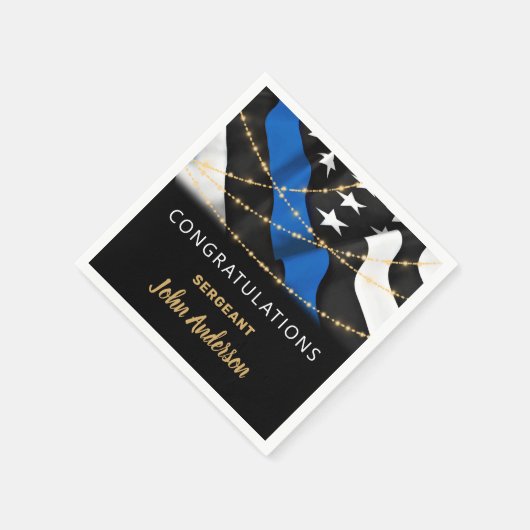 Serviette En Papier Félicitations à l'équipe de promotion des policier (Coin)