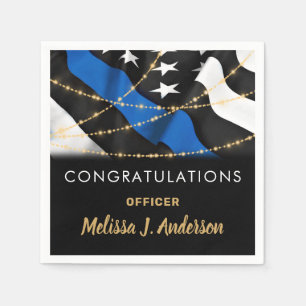 Serviette En Papier Félicitations à l'officier de police du Parti