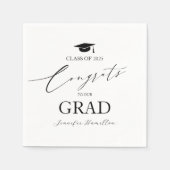 Serviette En Papier Félicitations À Notre Grad Graduation Party (Devant)