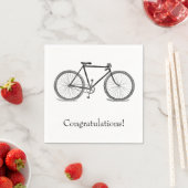 Serviette En Papier Félicitations à vintage vélo (En situation)