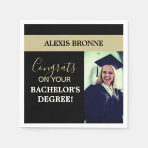 Serviette En Papier Félicitations au diplômé ! Photo de licence