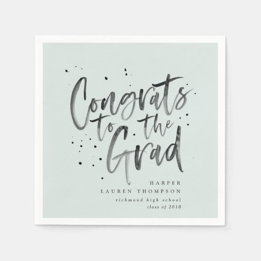 Serviette En Papier félicitations aux serviettes du parti des diplômés (Devant)