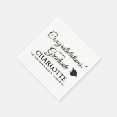 Serviette En Papier Félicitations baccalauréat coutume texte de script (Coin)