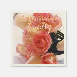 Serviette En Papier Félicitations Bouquet