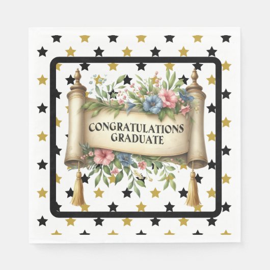 Serviette En Papier Félicitations diplômé (Devant)
