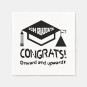 Serviette En Papier Félicitations, diplômé 2024 ! (Devant)