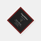 Serviette En Papier Félicitations Diplômé Avec Casquette (Coin)