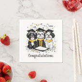 Serviette En Papier Félicitations Diplôme Chih Tzu Chiens (En situation)