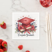 Serviette En Papier Félicitations Diplômé, Diplôme et Diplôme (En situation)