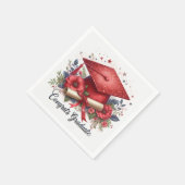 Serviette En Papier Félicitations Diplômé, Diplôme et Diplôme (Coin)