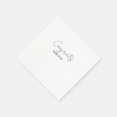 Serviette En Papier Félicitations diplômé nom date (Coin)