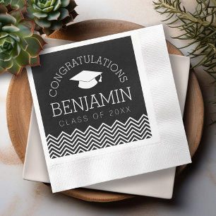Serviette En Papier Félicitations Diplômé Remise des diplômes CAN EDIT