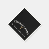 Serviette En Papier Félicitations Docteur Médecin Caduceus Gold (Coin)