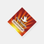 Serviette En Papier Félicitations Dove de confirmation avec Rouge Or (Coin)