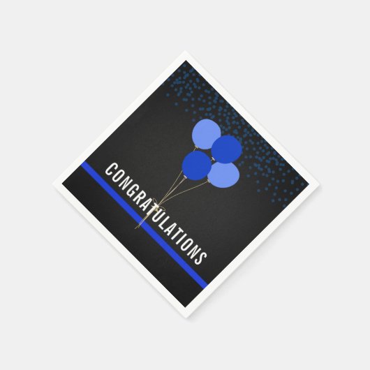 Serviette En Papier Félicitations Du Parti Policier (Coin)