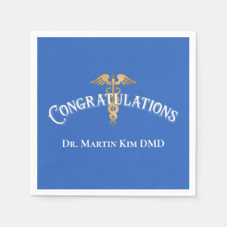 Serviette En Papier Félicitations Elégant Docteur Médicale Graduation