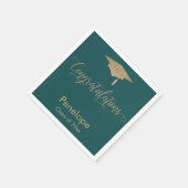 Serviette En Papier Félicitations Gold Parties scintillant Graduation  (Coin)