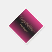 Serviette En Papier Félicitations Gold Parties scintillant Hot rose no (Coin)