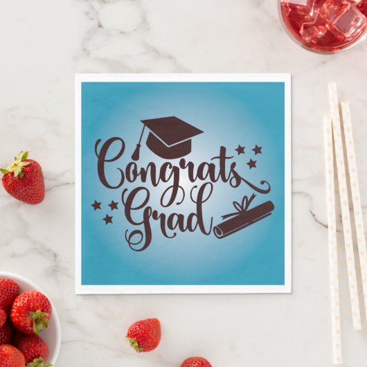 Serviette En Papier Félicitations Grad (En situation)