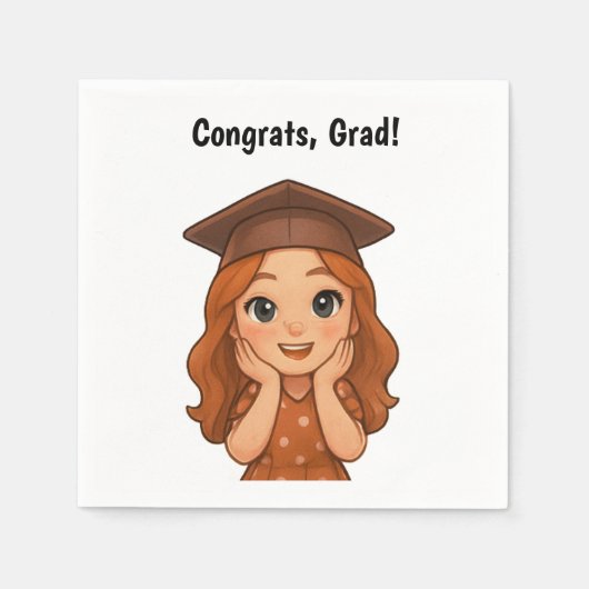 Serviette En Papier Félicitations Grad (Devant)