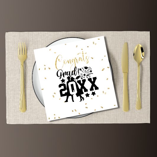 Serviette En Papier Félicitations Grad Année Faux Parties scintillant 