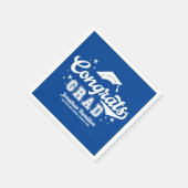Serviette En Papier Félicitations Grad Blue Grad Graduation Party (Coin)