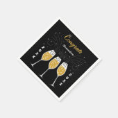 Serviette En Papier Félicitations Grad Graduation Gold Custom (Coin)
