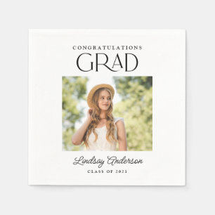 Serviette En Papier Félicitations Grad Moderne Photo Grad Graduation