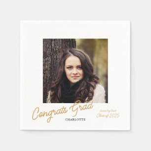 Serviette En Papier Félicitations Grad Photo Parti Grad