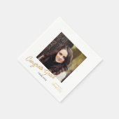 Serviette En Papier Félicitations Grad Photo Parti Grad (Coin)