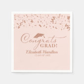 Serviette En Papier Félicitations Grand Gold Script Grad Graduation Pa (Devant)